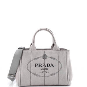 Prada Canapa Convertible Tote Canvas #253205P80B